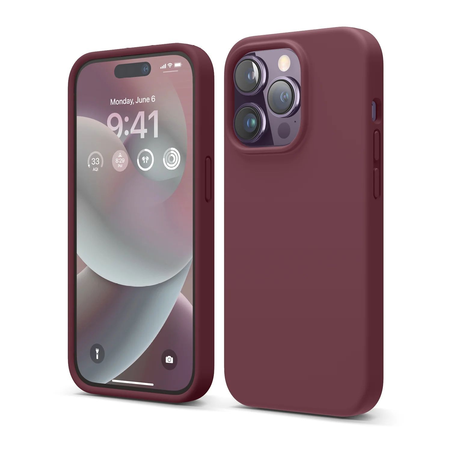 

Чехол силиконовый для Apple iPhone 14 Pro бордовый