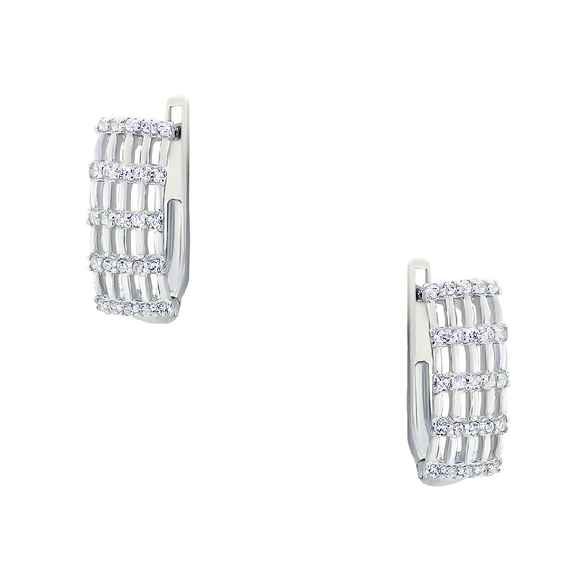 

Серьги из серебра с фианитом Jeda 3096.1, 3096.1