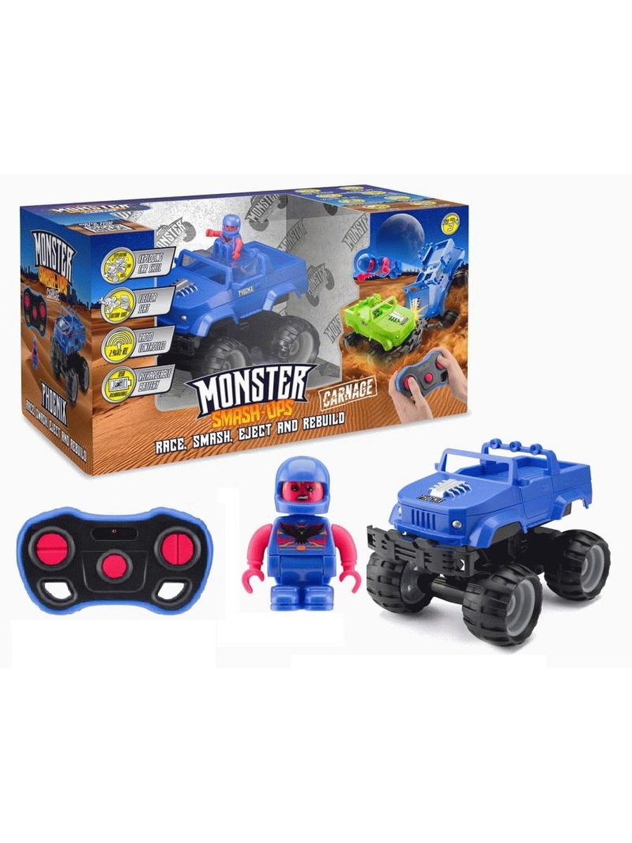 

Машинка радиоуправляемая Junfa toys Monster Smash Ups Phoenix внедорожник