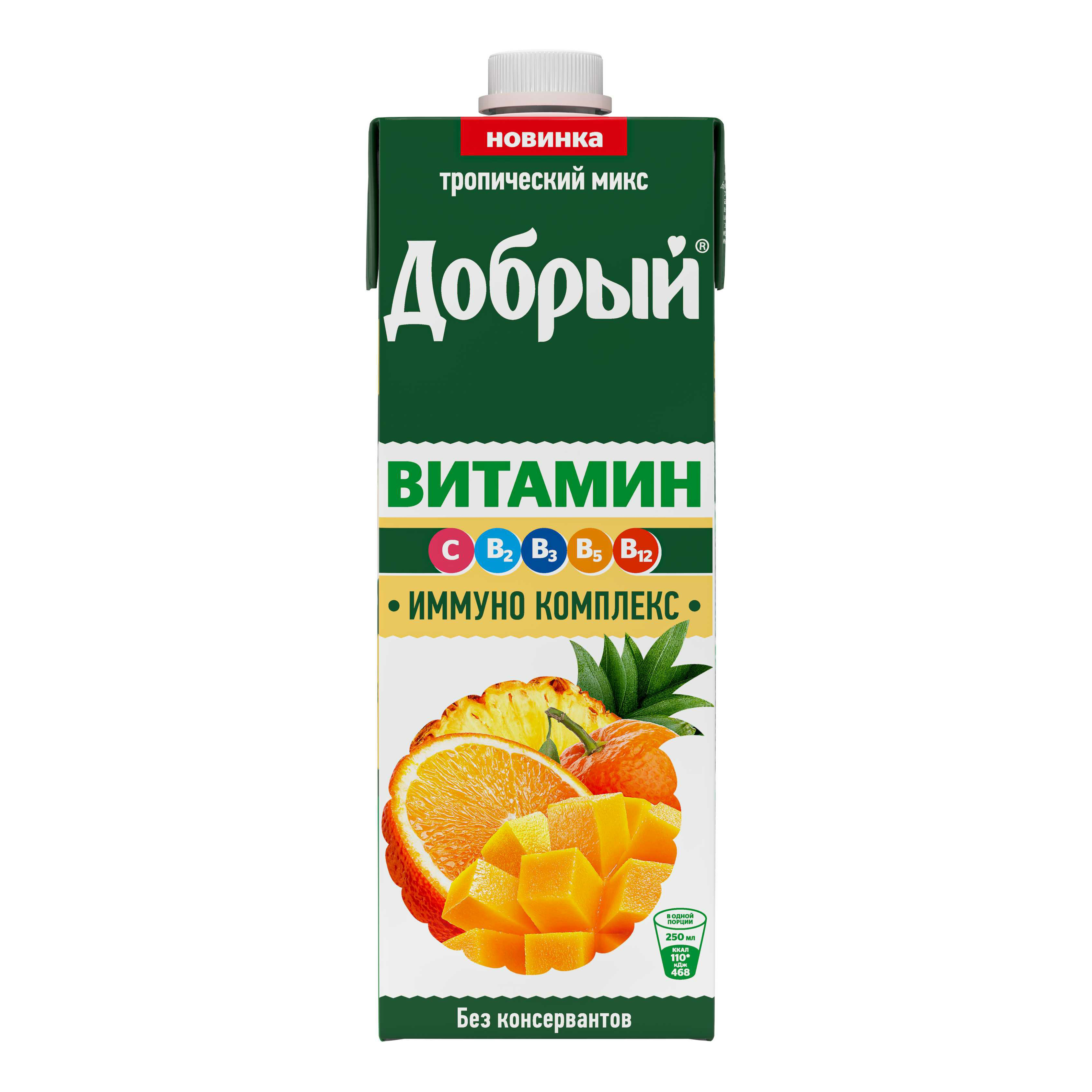 

Напиток сокосодержащий Добрый Тропический микс мультифрукт 0,95 л