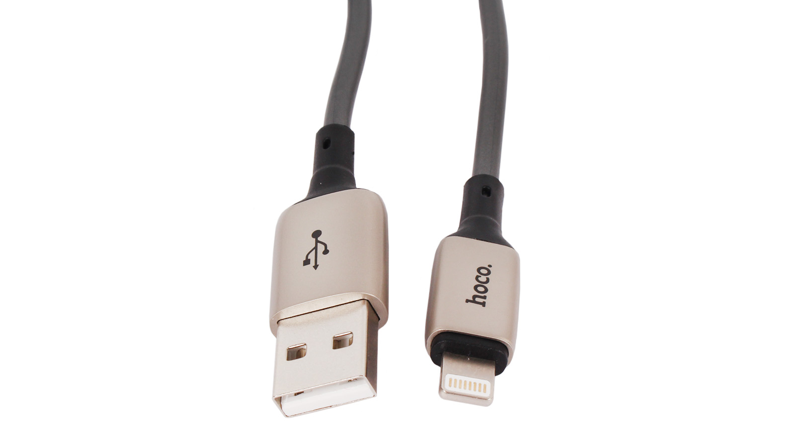 Кабель Lightning-USB Hoco 1 м бежевый, черный
