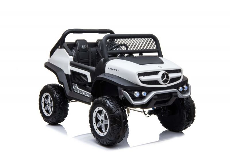 Детский электромобиль RIVERTOYS Mercedes-Benz Unimog Concept (P555BP) белый детский электромобиль rivertoys mercedes benz unimog concept p555bp вишневый глянец