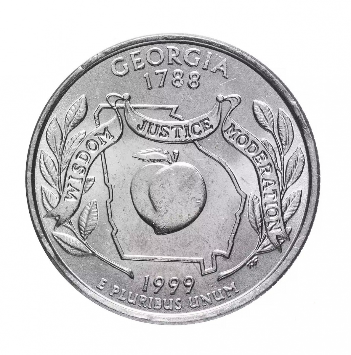 

Памятная монета 25 центов квотер Штаты и территории. Джорджия. США, 1999 г. в. без обр