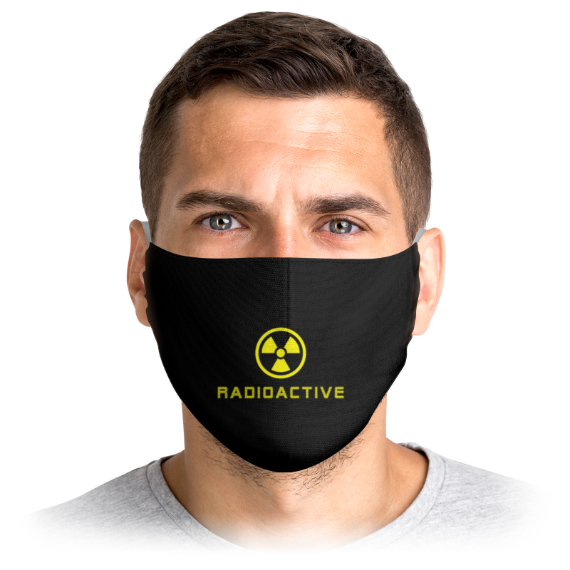 

Многоразовая маска Printio Radioactive желтая L, Radioactive