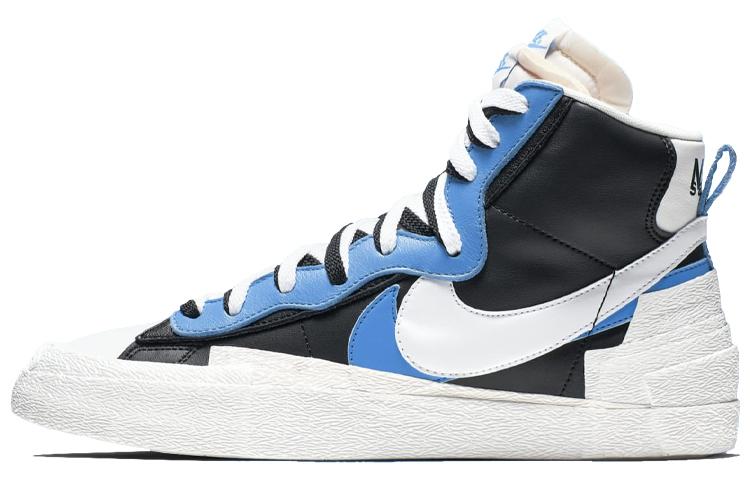 

Кеды унисекс Nike Sacai x Nike Blazer black blue черные 35.5 EU, Черный, Sacai x Nike Blazer black blue