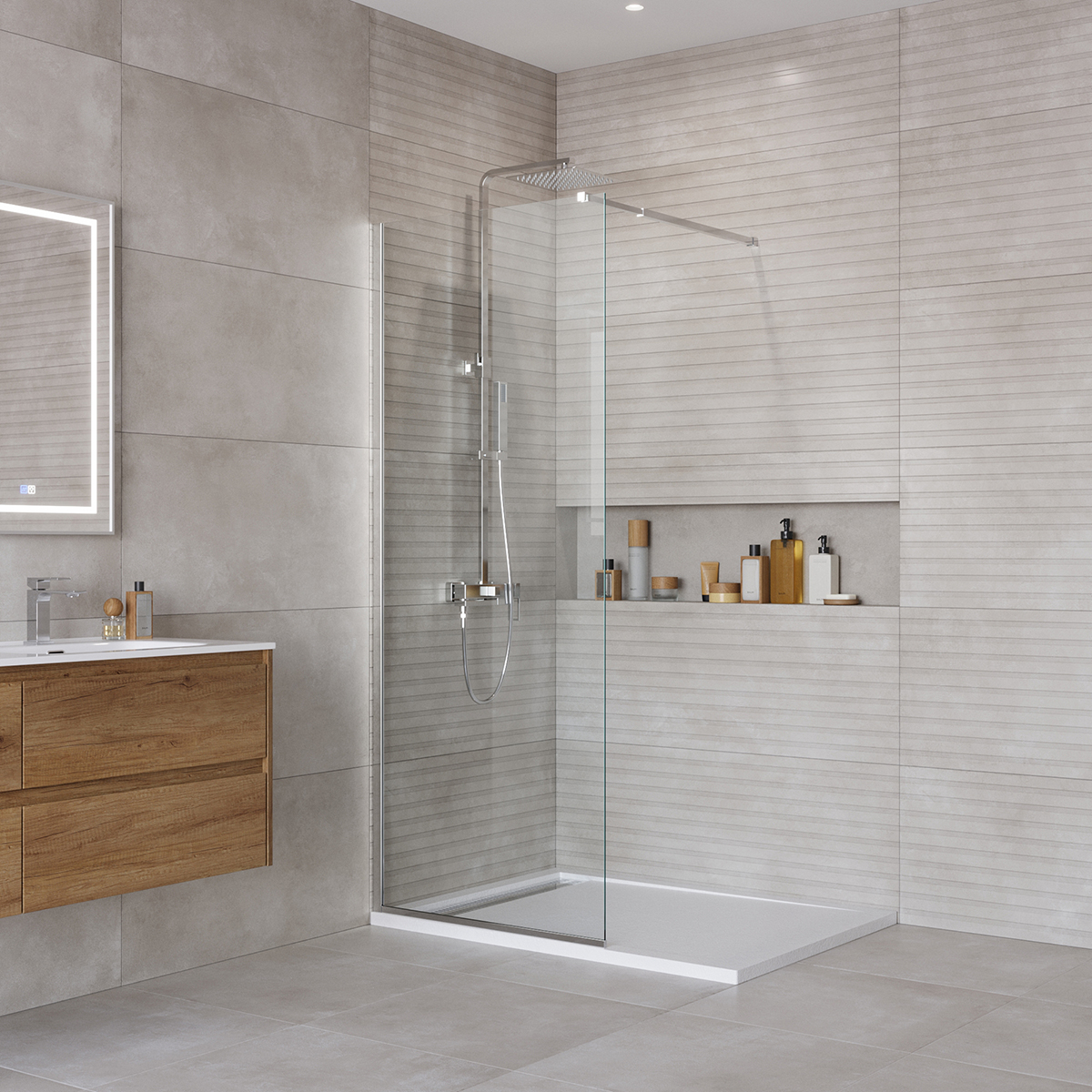 

Душевая перегородка BelBagno KRAFT-L-1-70-C-Cr 70x195 см, KRAFT-L-1-70-C-Cr