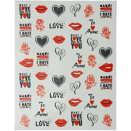 

Набор, Artex, Наклейки Love №410, 2 шт.