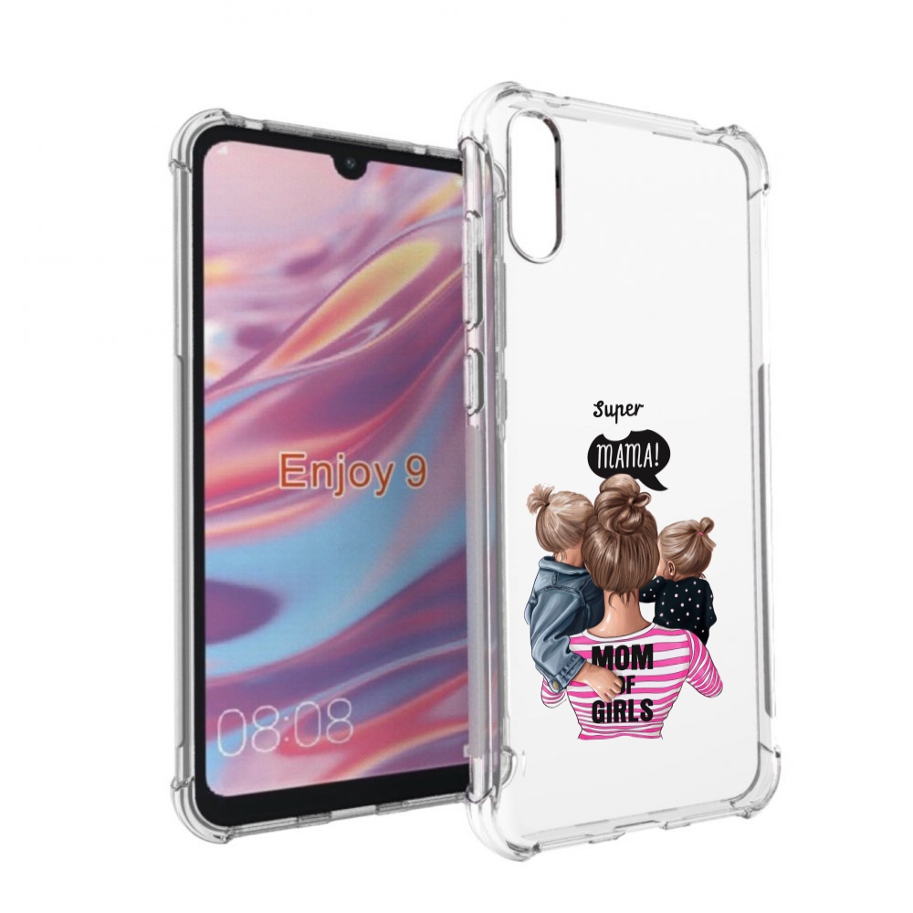 

Чехол бампер MyPads Супер-мама-2 женский для Huawei Enjoy 9, Прозрачный, Tocco