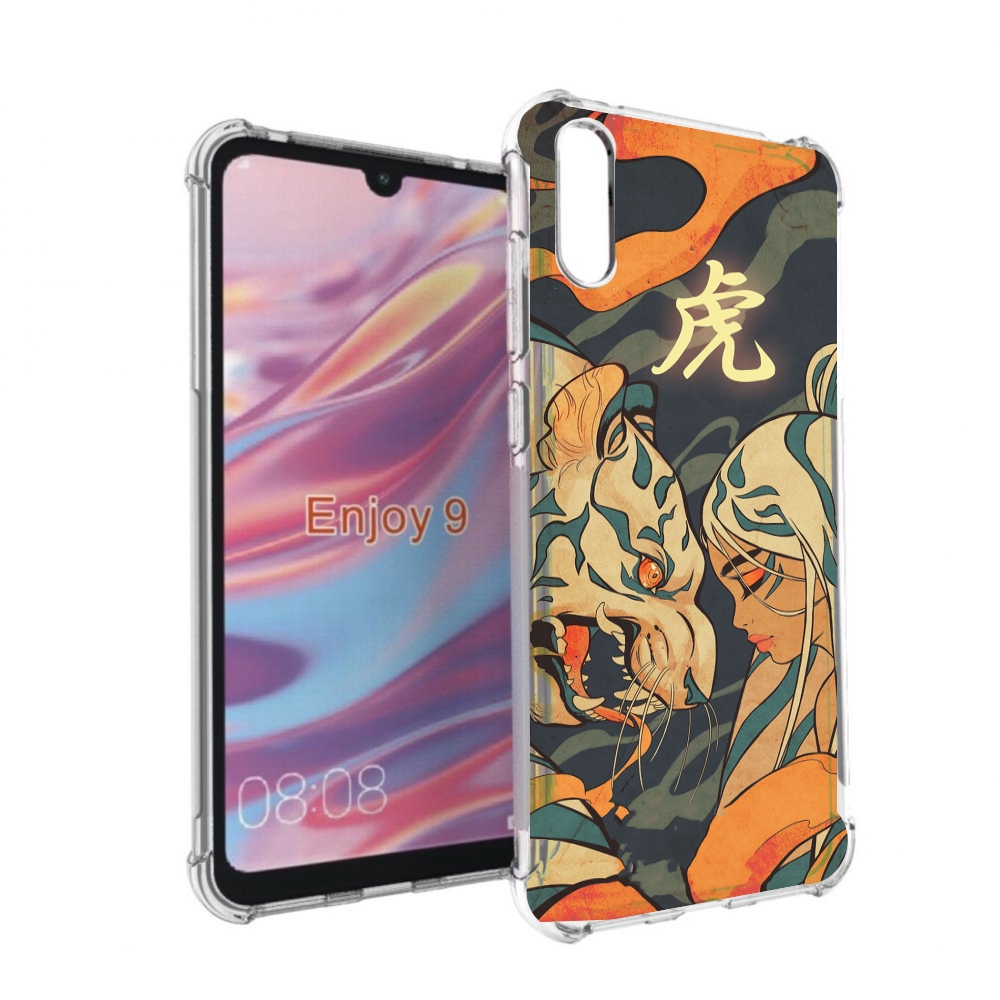 

Чехол бампер MyPads Тигр и девушка друзья для Huawei Enjoy 9, Прозрачный, Tocco