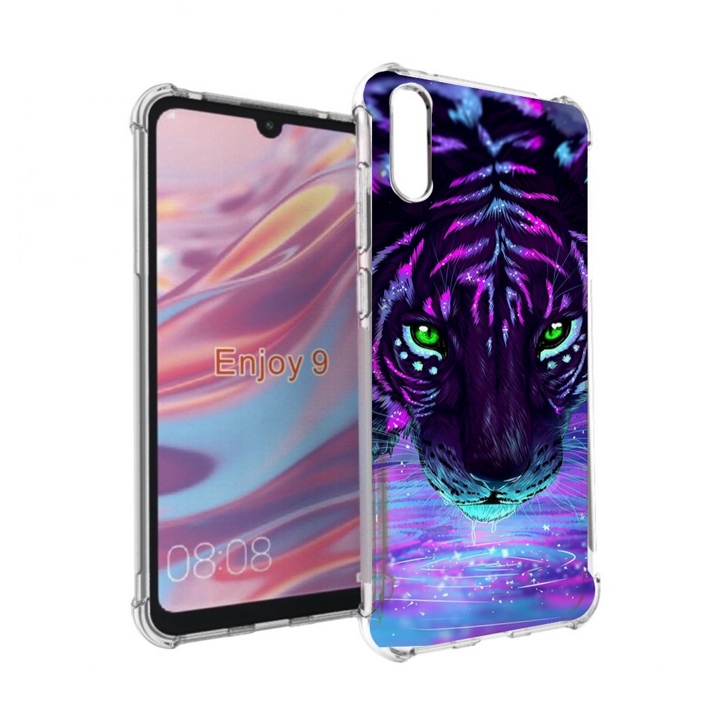 

Чехол бампер MyPads Тигр-неон для Huawei Enjoy 9, Прозрачный, Tocco