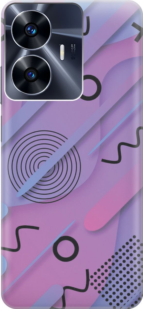 

Силиконовый чехол на Realme C55 с эффектом блеска "Сиреневый супрематизм", Голубой;розовый, 159494