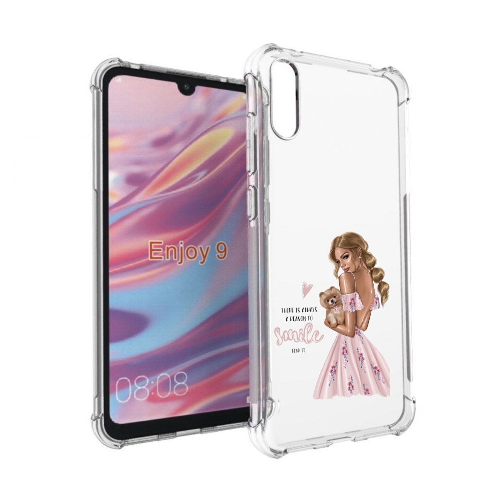 

Чехол бампер MyPads Улыбайся-чаще женский для Huawei Enjoy 9, Прозрачный, Tocco