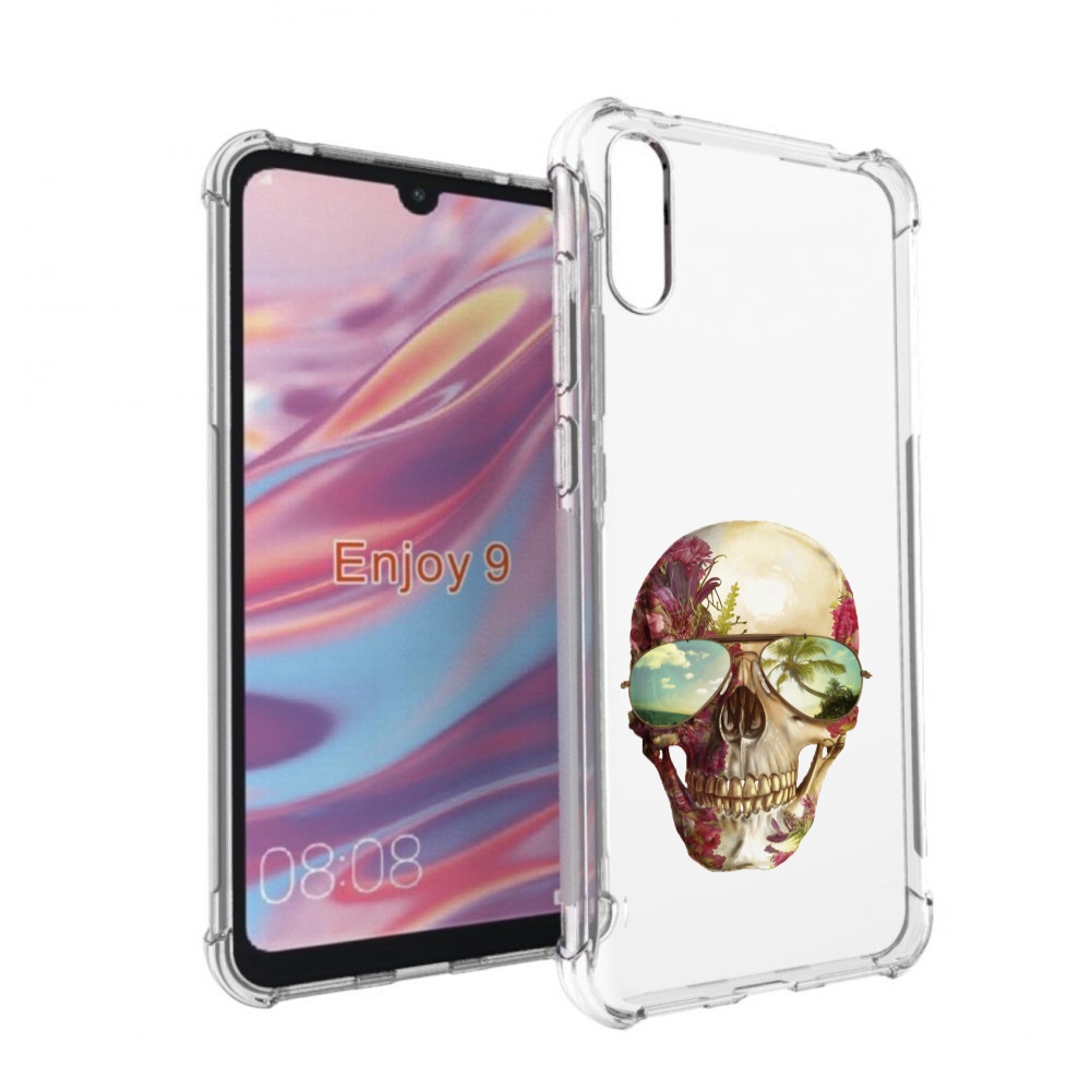 

Чехол бампер MyPads Череп с очками для Huawei Enjoy 9, Прозрачный, Tocco