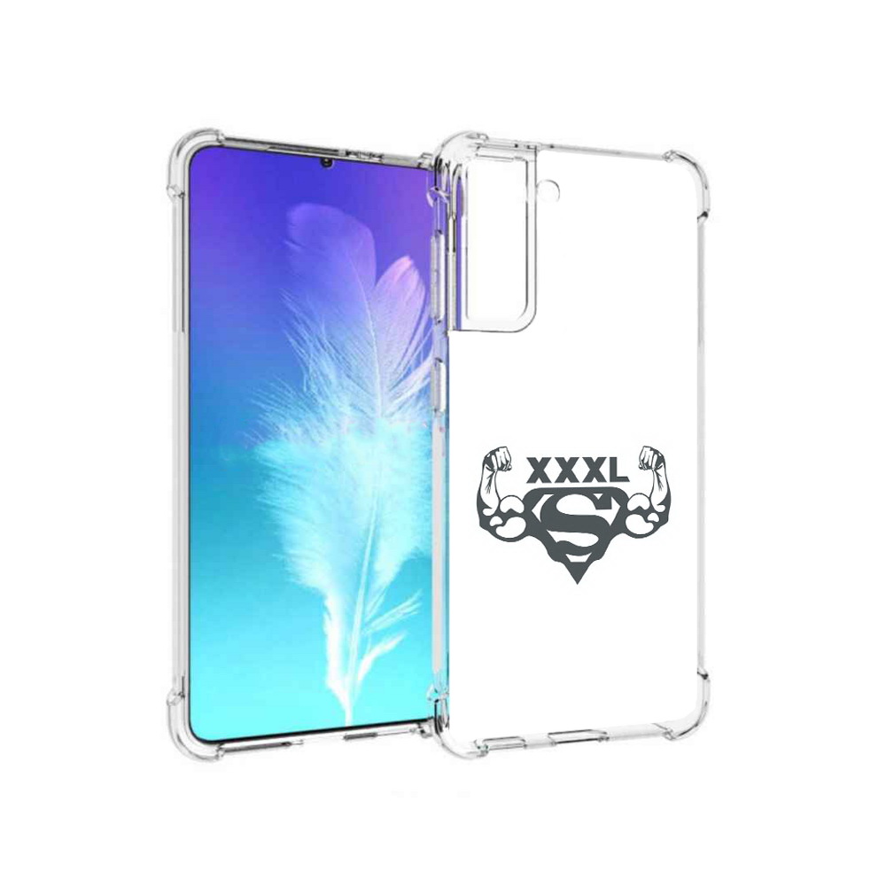 

Чехол MyPads Tocco для Samsung Galaxy S21 бодибилдинг супермен (PT157088.510.237), Прозрачный, Tocco