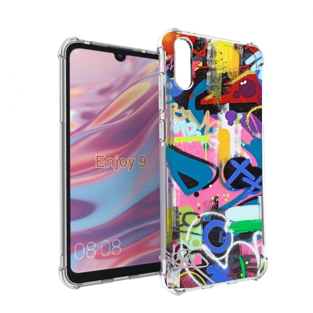 

Чехол бампер MyPads абстракция-графити для Huawei Enjoy 9, Прозрачный, Tocco