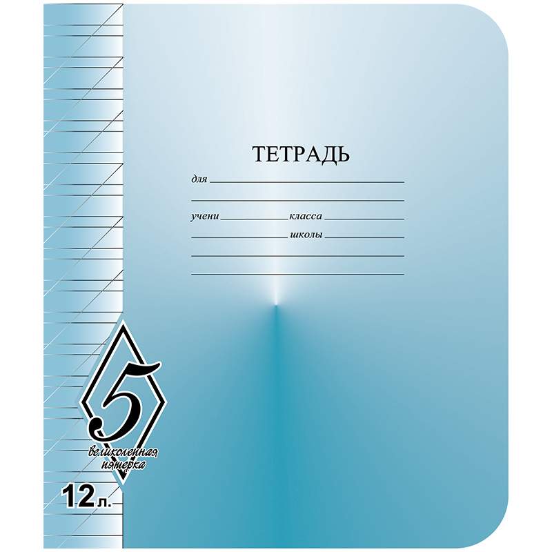 

Тетрадь Каменногорская Бумажная Компания 089682, 12 листов, косая линейка, 250 штук