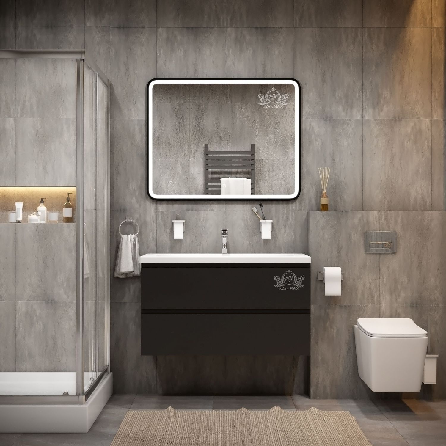 

Art&Max Зеркало Art&Max Genova AM-Gen-1000-800-DS-F