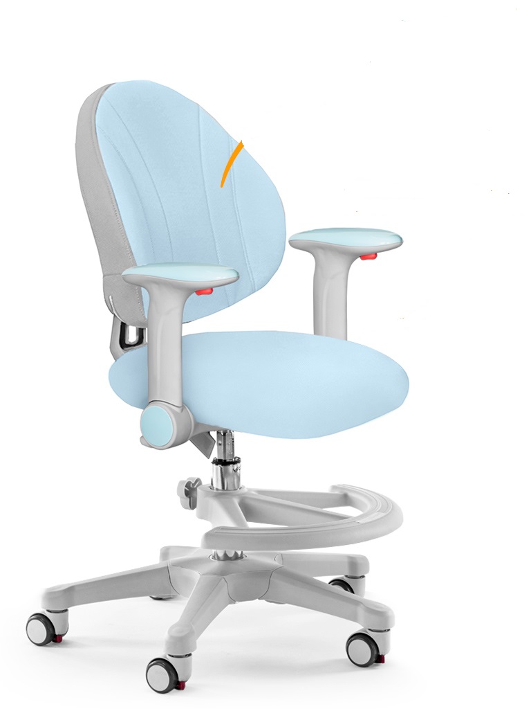 Детское кресло Mealux EVO Mio (Y-407) (Цвет обивки:Голубой, Цвет каркаса:Серый)