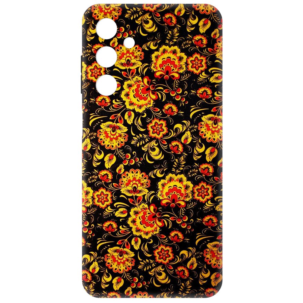 

Чехол-накладка Krutoff Soft Case Хохлома для Samsung Galaxy A25 5G (A256) черный