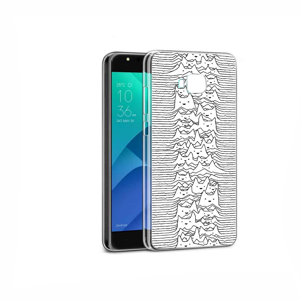 

Чехол MyPads Tocco для Asus ZenFone 4 Selfie черно белые коты 3D, Прозрачный, Tocco