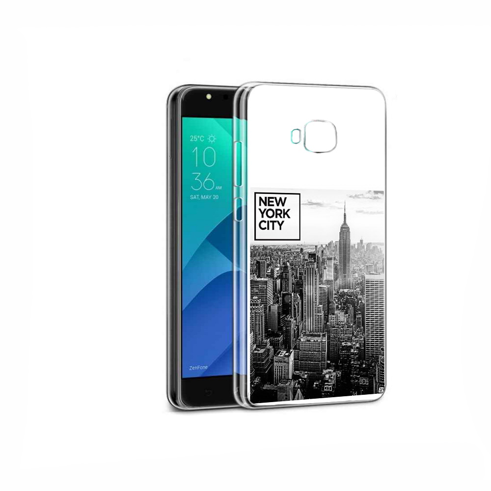 Чехол MyPads Tocco для Asus ZenFone 4 Selfie черно белый ньюерк