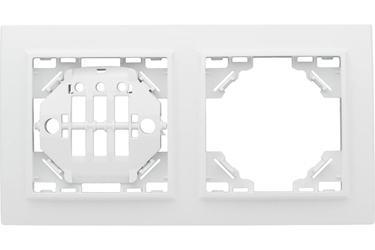 Горизонтальная рамка EKF Минск 2-местная белая Basic SQERM-G-302-10