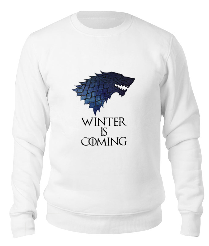 

Свитшот мужской Printio Winter is coming (зима близко) белый S, Winter is coming (зима близко)