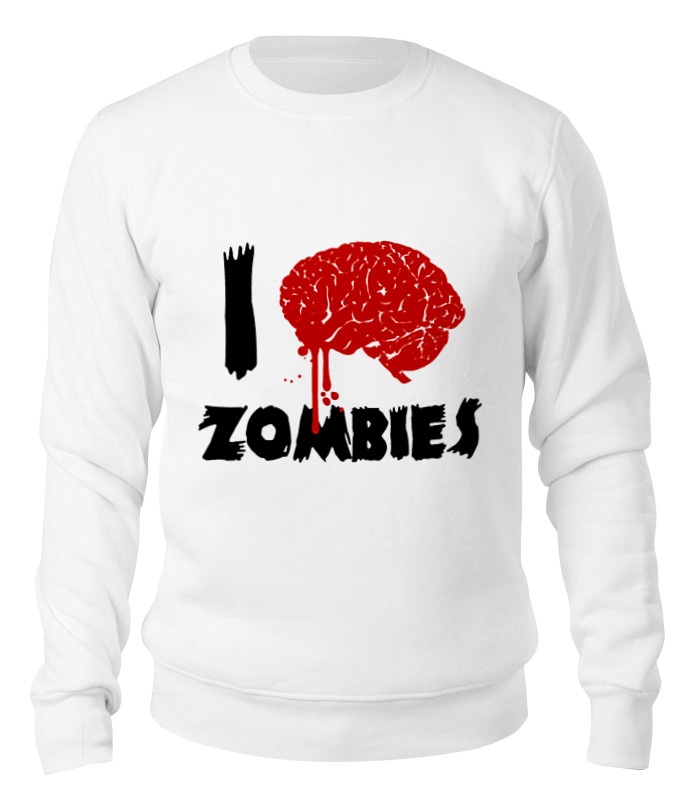 

Свитшот унисекс Printio I love zombies белый S, I love zombies