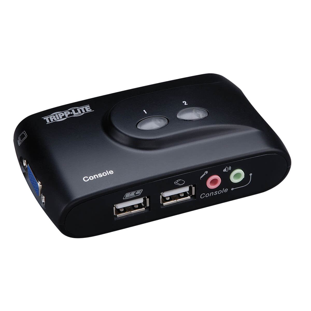 фото Tripplite 2-port compact usb kvm switch w/audio and cable