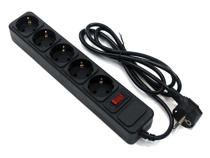 фото Сетевой фильтр 5bites 5 sockets 1.5m black sp5b-115