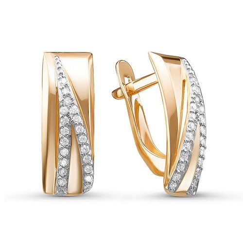 

Серьги из золота с фианитом Del'ta 127777, 127777