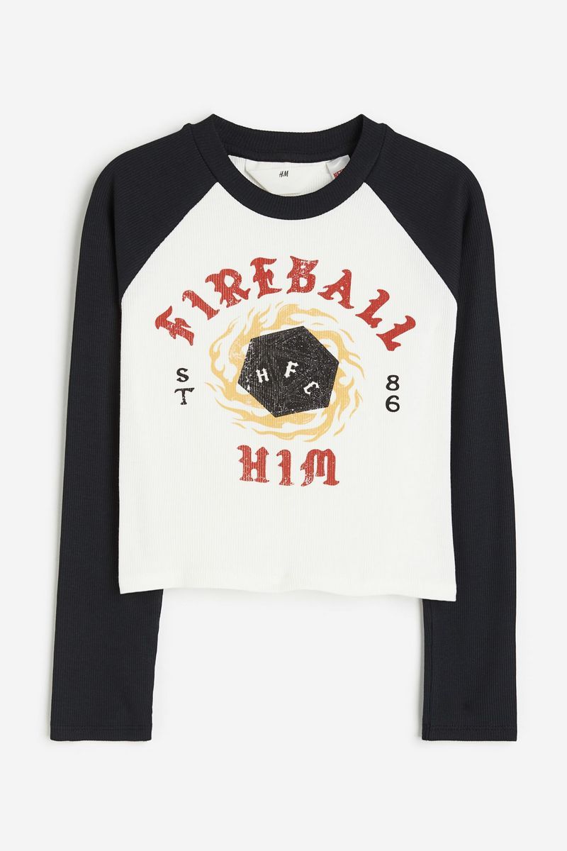 

Лонгслив детский H&M 1085240, белый; серый, 146, 1085240