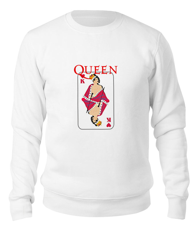 

Свитшот унисекс Printio Freddie mercury - queen белый S, Freddie mercury - queen