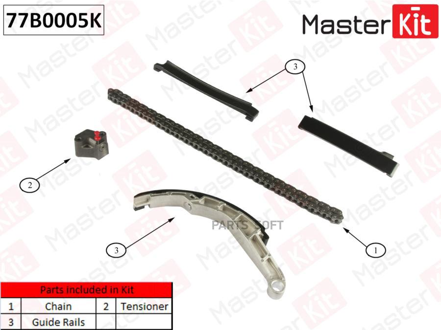 

Комплект Цепи Грм Nissan Navara Yd25ddti 06- 77b0005k MasterKit арт. 77B0005K