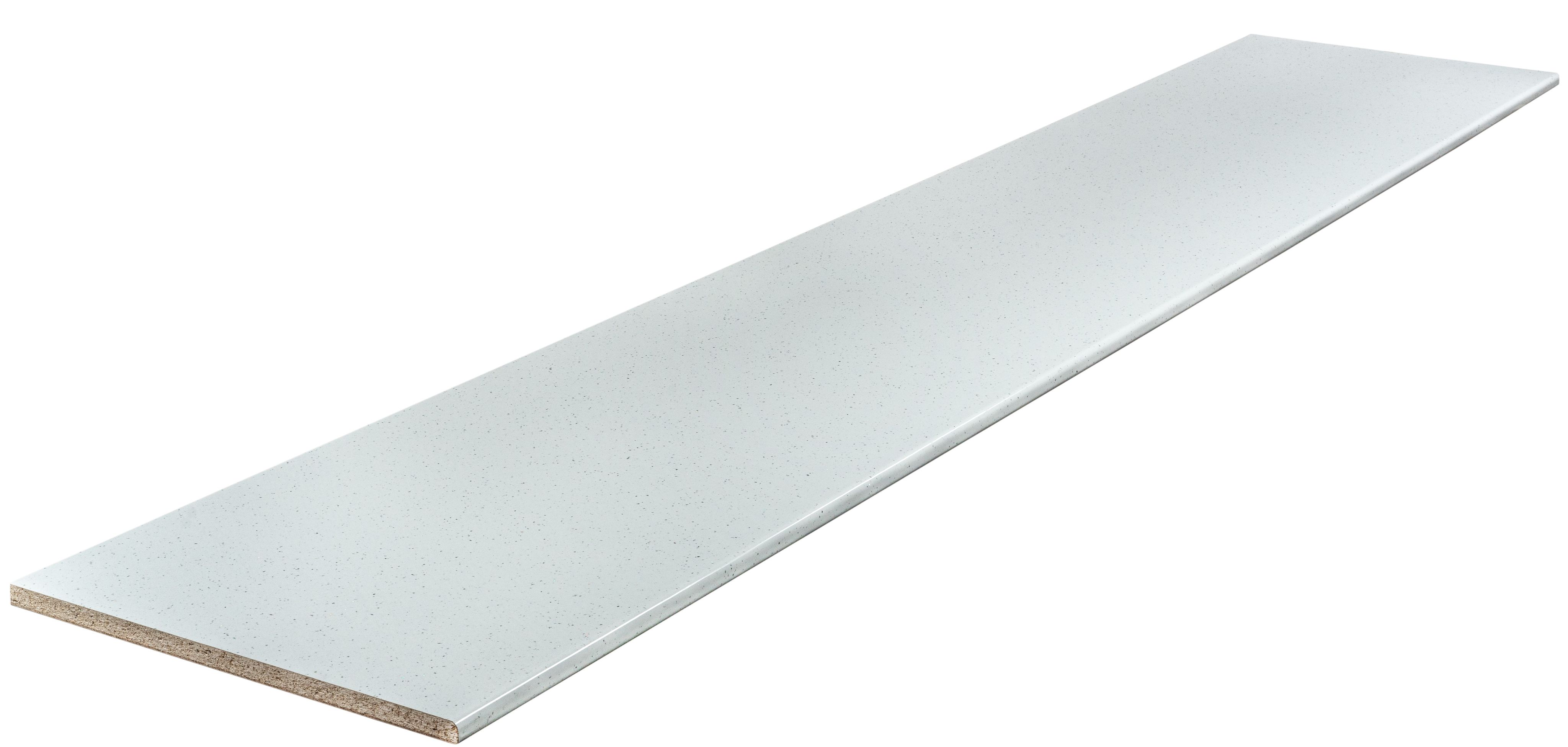 

Столешница для кухни Скиф 2400х600x38мм с торцевыми планками, Ледяная искра белая, глянец, Серый;синий;коричневый