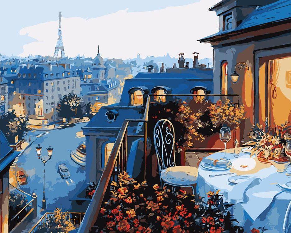 

Картина по номерам Paintboy Парижский балкон, 40x50, Парижский балкон