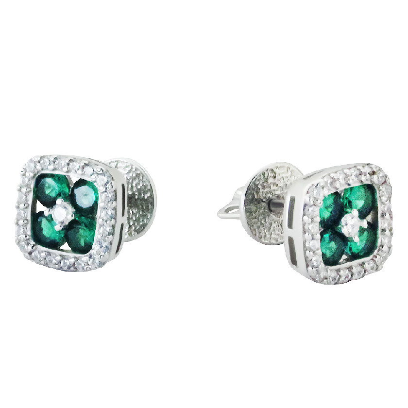 

Серьги из серебра с фианитом Jeda 3458.4, 3458.4