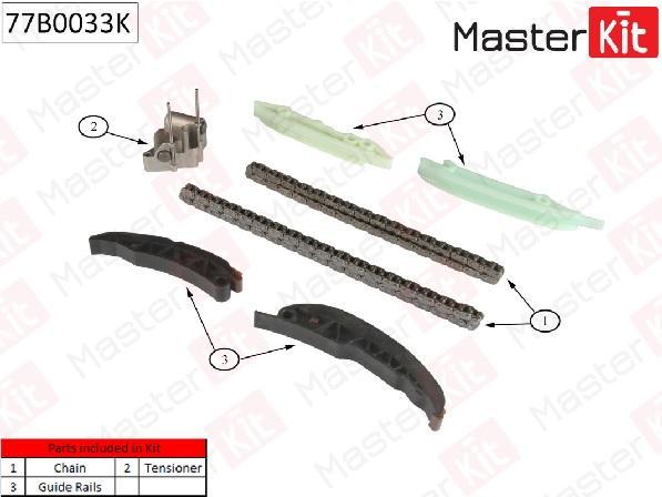 

Комплект Цепи Грм Bmw M57n,M47n,N47d Без Звездочек 77b0033k MasterKit арт. 77B0033K