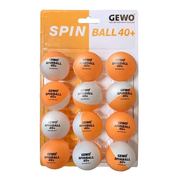 Мячи для настольного тенниса Gewo Spinball 40+ Plastic x12 Мulticolor, 12 штук