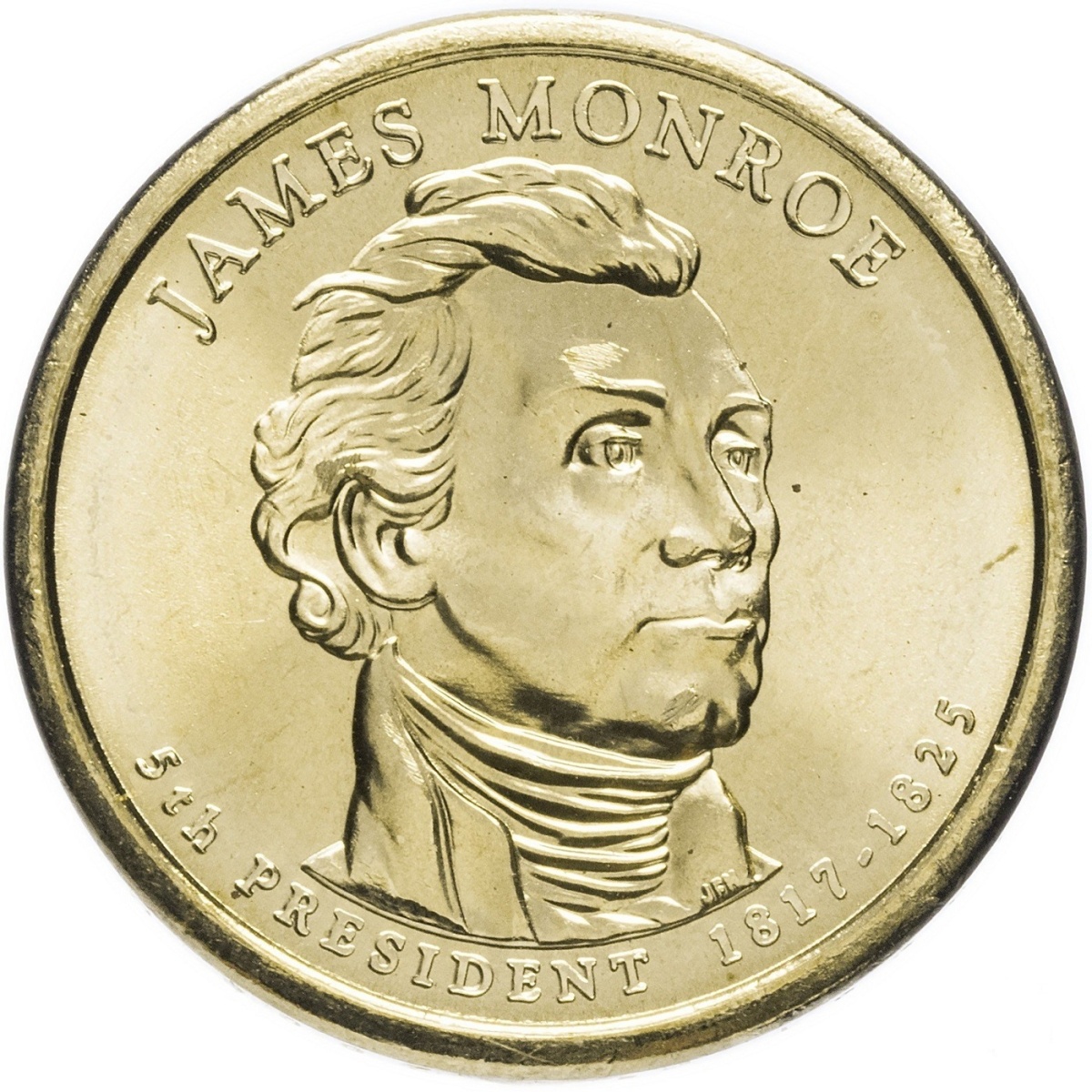 

Памятная монета 1 доллар Джеймс Монро. Президенты США. США, 2008 г. в. (из мешка)