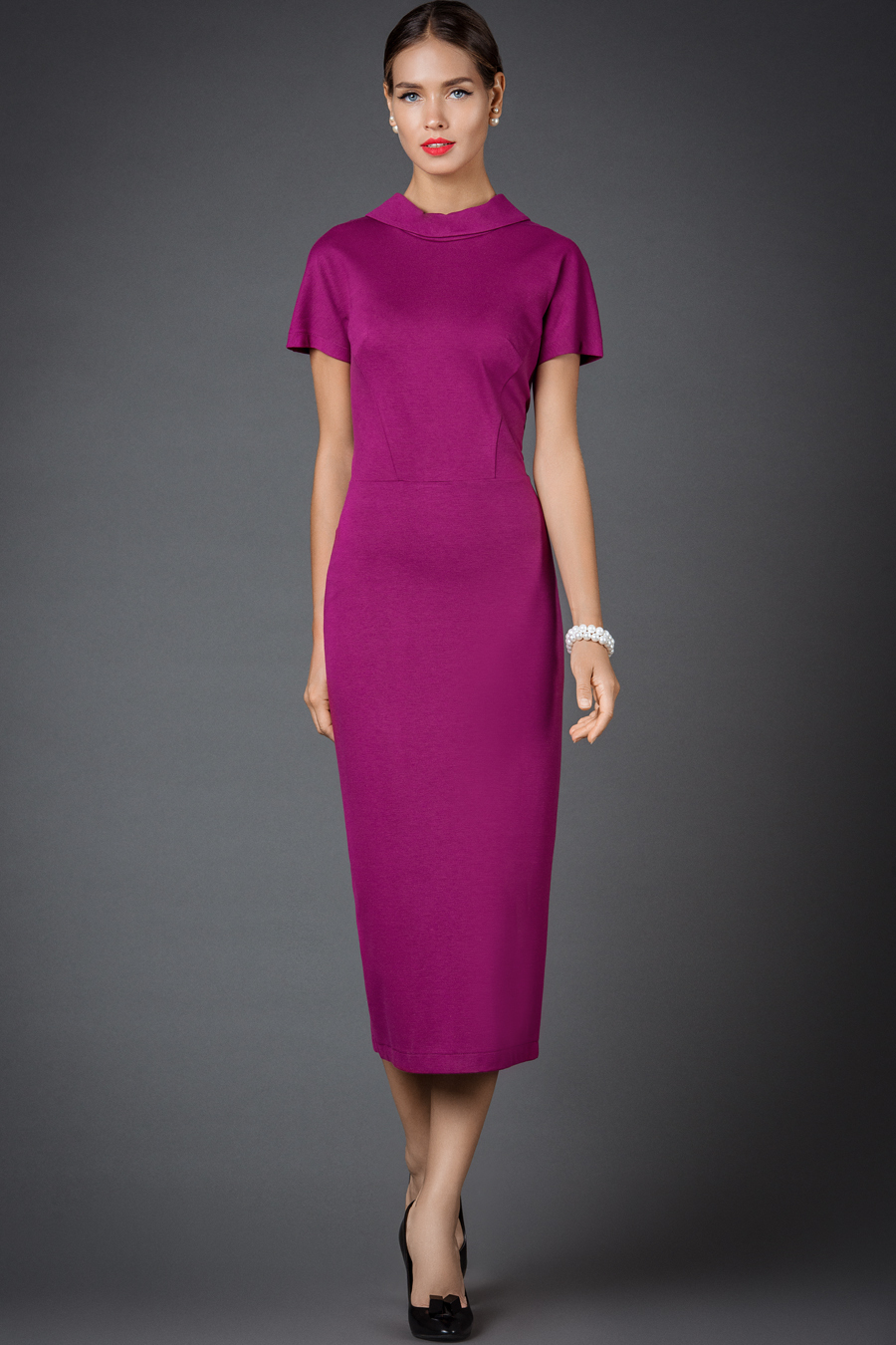 

Платье женское Арт-Деко P-493 розовое 42 RU, Розовый, P-493