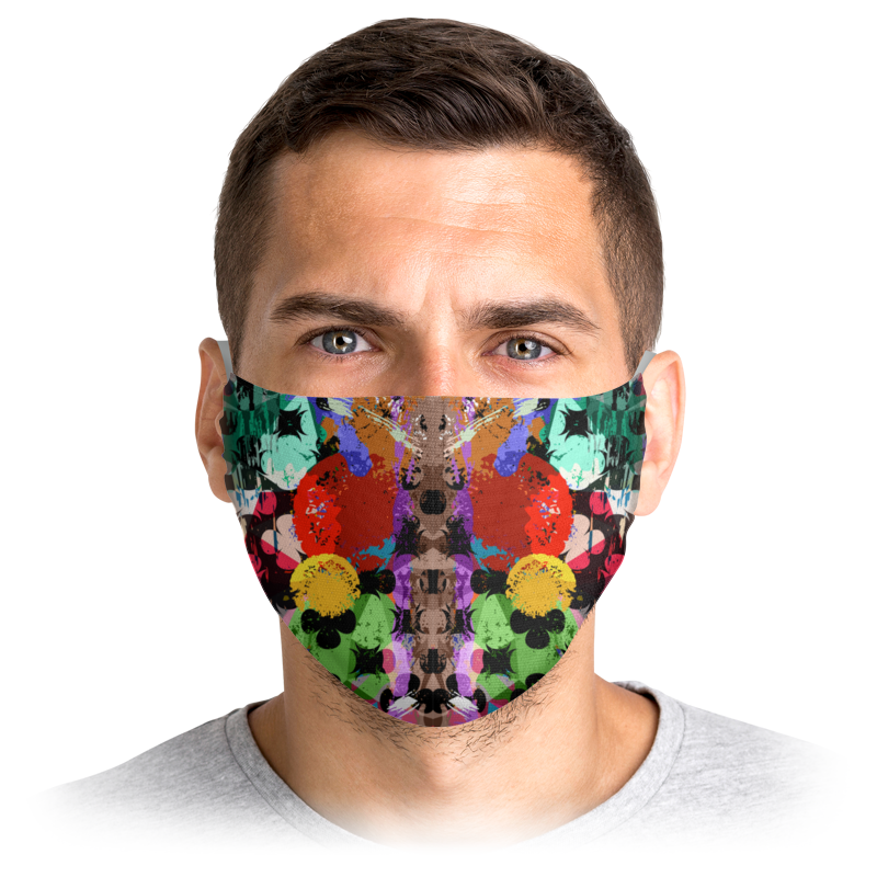 

Многоразовая маска Printio Abstract design разноцветная L, Abstract design