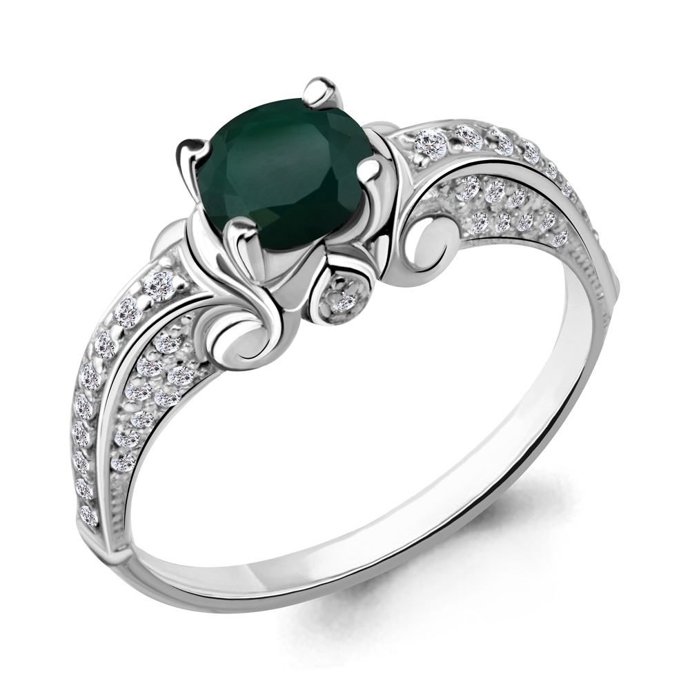 

Кольцо из серебра с агатом р.  Aquamarine 6397609А_925_р, 6397609А_925_р