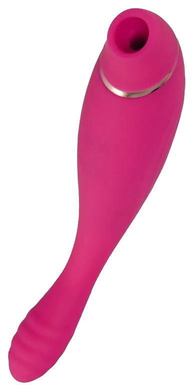 Вибратор JOS Danvi с вакуум-волновой стимуляцией ярко-розовый