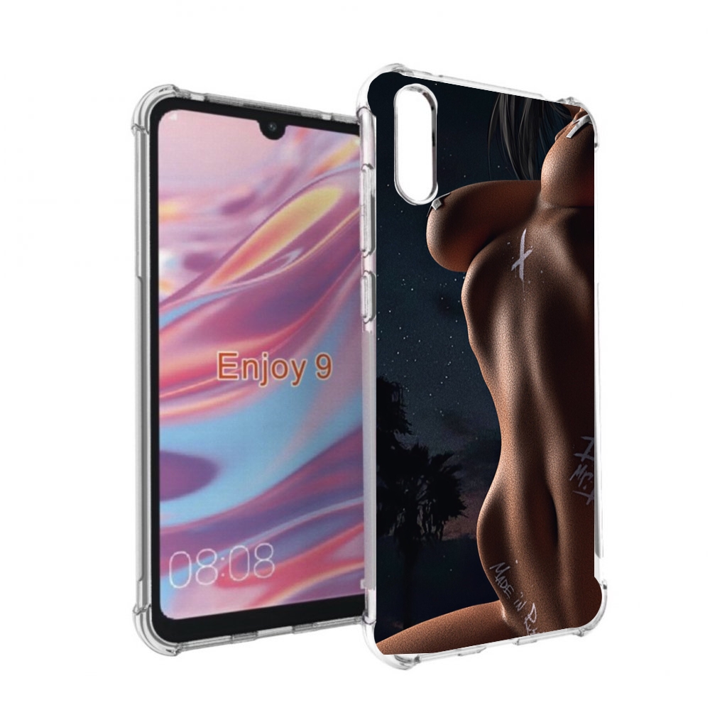 

Чехол бампер MyPads белые-татуировки-на-теле для Huawei Enjoy 9, Прозрачный, Tocco
