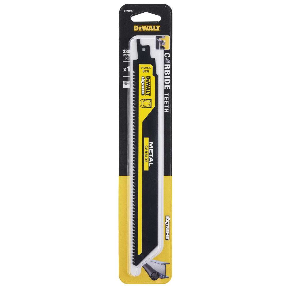 

Полотно для сабельных пил по металлу DeWalt DT20435-QZ, 8TPI, 230 мм, DT20435-QZ