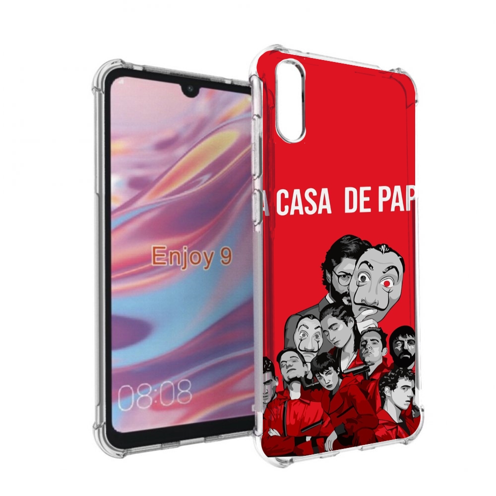 

Чехол бампер MyPads бумажный-дом-команда для Huawei Enjoy 9, Прозрачный, Tocco