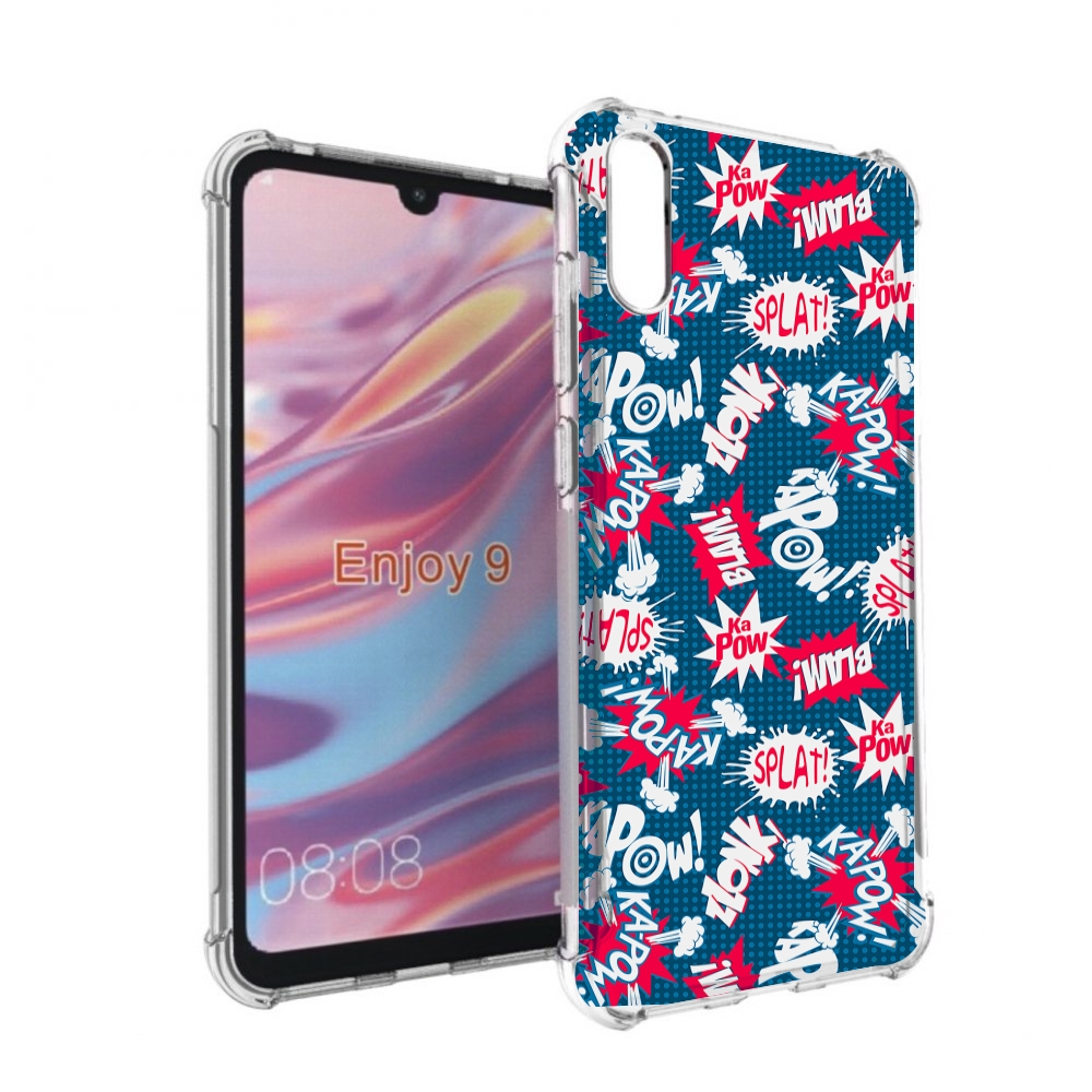 

Чехол бампер MyPads взрывной-принт для Huawei Enjoy 9, Прозрачный, Tocco