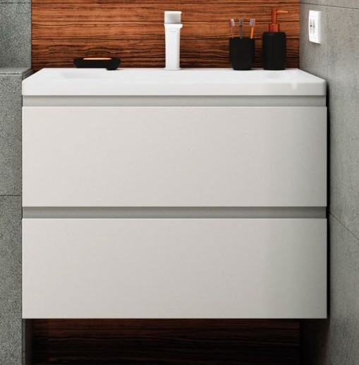 

Art&Max Тумба с раковиной Art&Max AM-Bianchi-750-2C-SO-BM белый матовый, подвесная