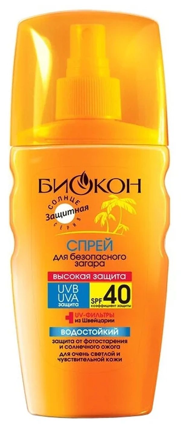 

Солнцезащитный спрей Биокон SPF 40, 160 мл